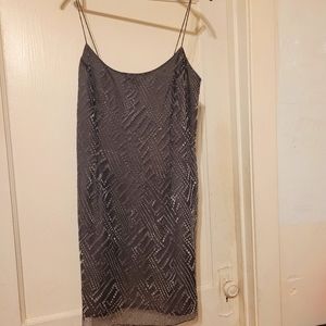 Spaghetti Strap Gray mini dress